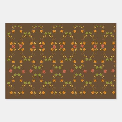 Happy Thanksgiving - Brown Theme Wrapping Paper Sheets