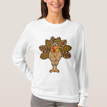 Happy Thanksgiving  Brown Turkey T-shirt by esoticastore at Zazzle
