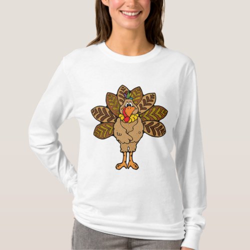Happy Thanksgiving Brown Turkey T_Shirt