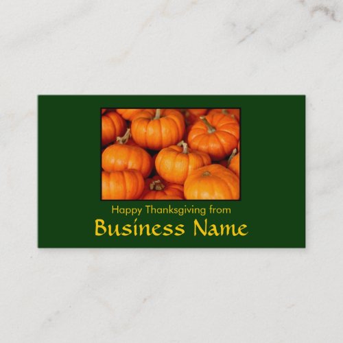 Happy Thanksgiving Business Card