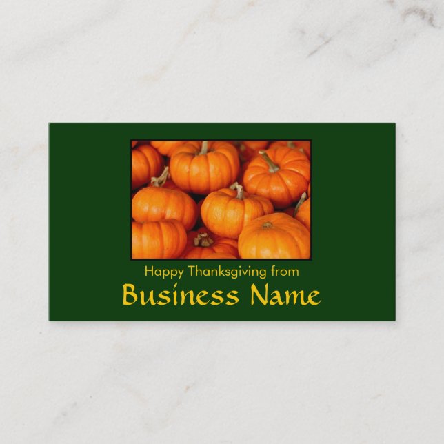 Happy Thanksgiving Business Card (Front)