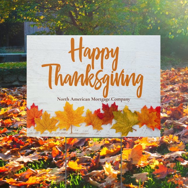 Happy Thanksgiving Business Custom Company Yard Sign (Creator Uploaded)