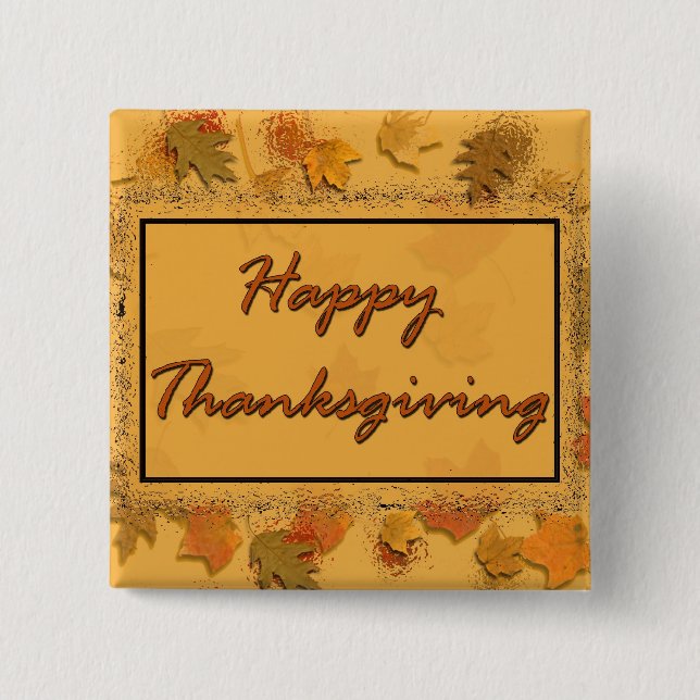 Happy Thanksgiving Button (Front)