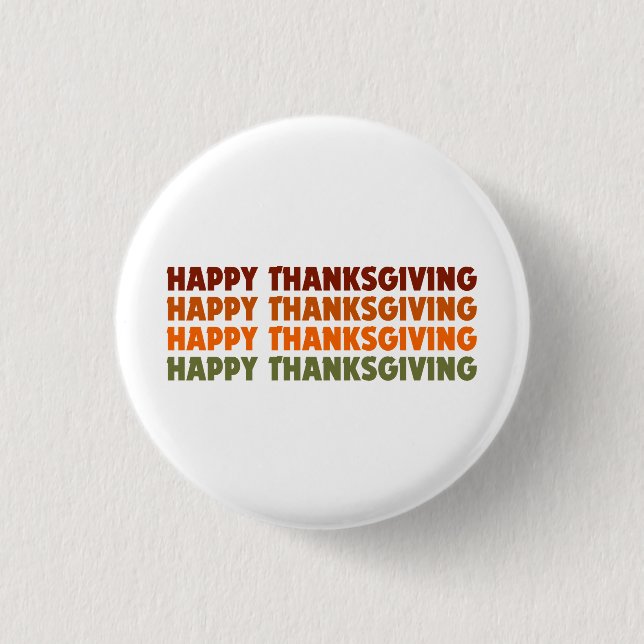 HAPPY THANKSGIVING BUTTON (Front)