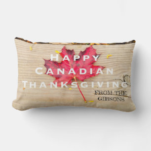 Happy Thanksgiving Canada Thanksgiving Maple Leaf Lumbar Pillow