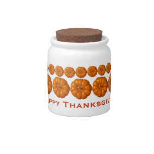 Happy Thanksgiving Candy Jar