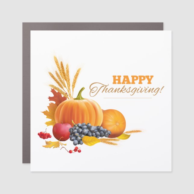 Happy Thanksgiving Car Magnet (Front)