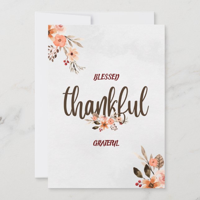 Happy Thanksgiving Card (Front)