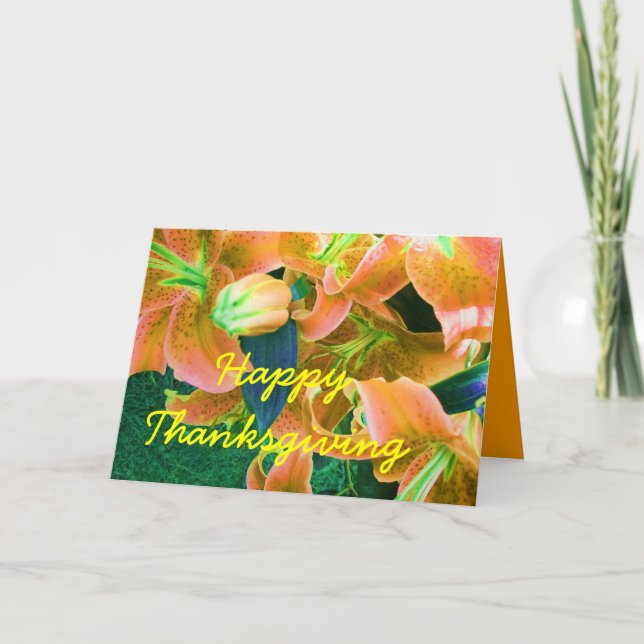 "Happy Thanksgiving" Card (Front)