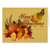 Happy Thanksgiving card butterflies (Front Horizontal)