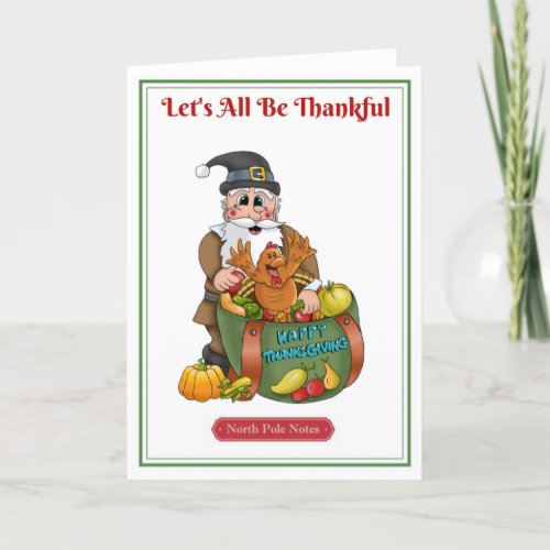 Happy Thanksgiving Card For Kids