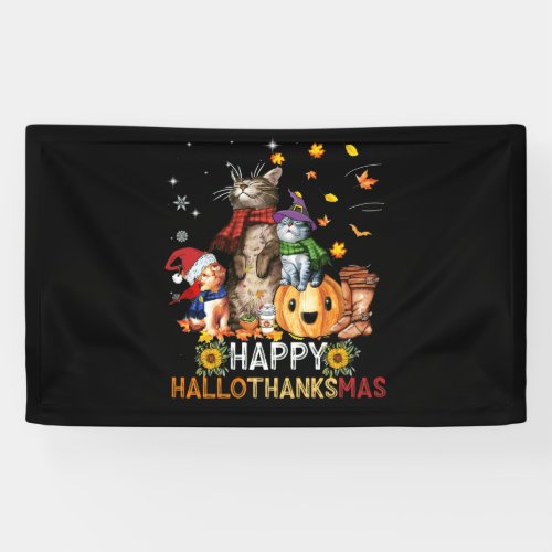 Happy Thanksgiving Cat Happy Hallothanksmas Cats Banner