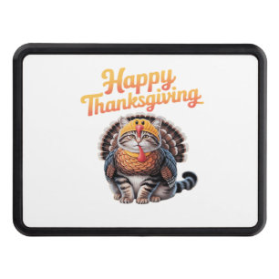 Happy Thanksgiving Cat Turkey Day Fall Classic T-S Hitch Cover