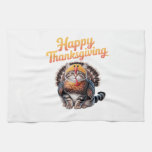 Happy Thanksgiving Cat Turkey Day Fall Classic T-S Kitchen Towel