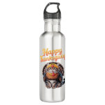 Happy Thanksgiving Cat Turkey Day Fall Classic T-S Stainless Steel Water Bottle