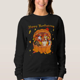 Happy Thanksgiving Cat Turkey Thanksgiving Costume Sweatshirt