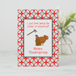 Happy Thanksgiving Center Of Attention Turkey Holiday Card