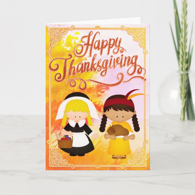 Happy Thanksgiving Children Card (Front)