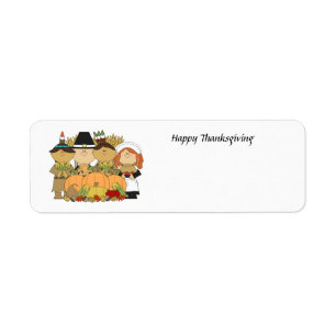 Happy Thanksgiving Children Label
