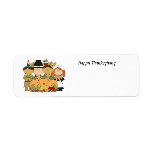 Happy Thanksgiving Children Label