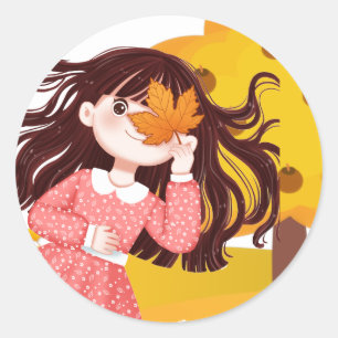 Happy Thanksgiving Classic Round Sticker