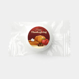 Happy Thanksgiving  Classic Round Sticker Life Saver® Mints