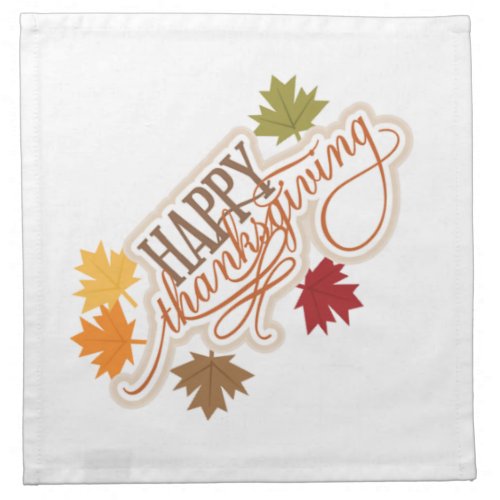 Happy Thanksgiving Cloth Napkin