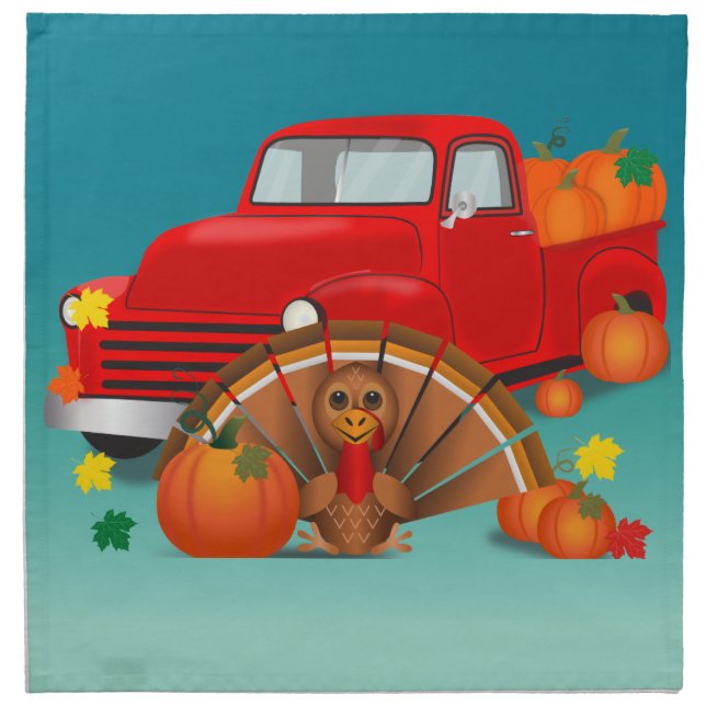 Happy Thanksgiving Cloth Napkin (Front)