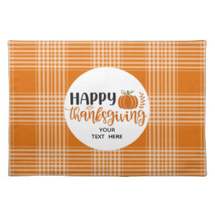 Happy Thanksgiving Cloth Placemat