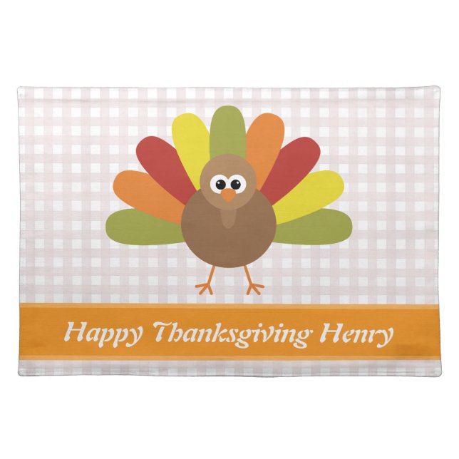 Happy Thanksgiving Cloth Placemat (Front)