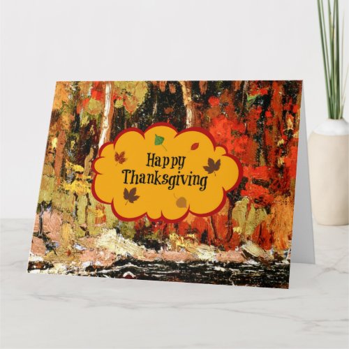 Happy Thanksgiving Colors of Autumn Card