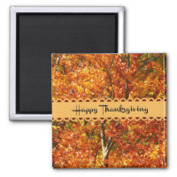Happy Thanksgiving - Colors of Autumn Magnet