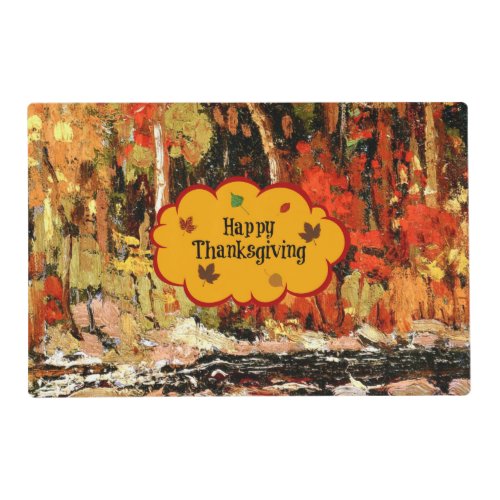 Happy Thanksgiving Colors of Autumn Placemat