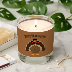 Happy Thanksgiving Cool Turkey custom text Scented Candle