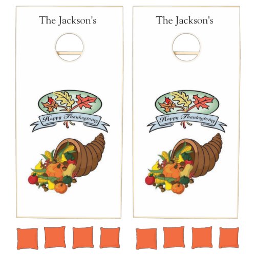 Happy Thanksgiving Cornhole Set