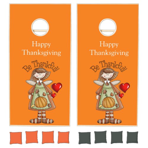 Happy Thanksgiving Cornhole Set Be Thankfull