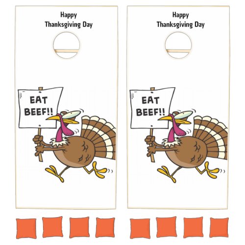 Happy Thanksgiving Cornhole Set Turkey Family Love