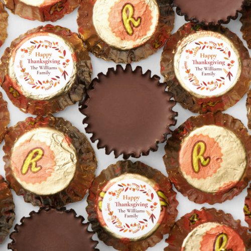 Happy Thanksgiving Custom Autumn Leaf Party Reeses Peanut Butter Cups