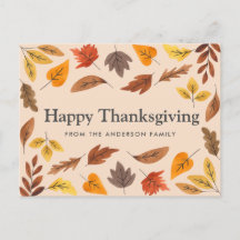 Happy Thanksgiving Customizable Card