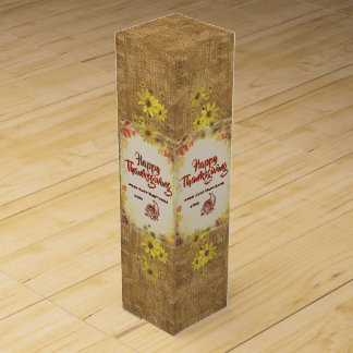Happy Thanksgiving (customizable) Wine Gift Box