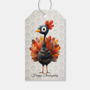 Happy Thanksgiving Cute Colorful Baby Turkey Gift Tags