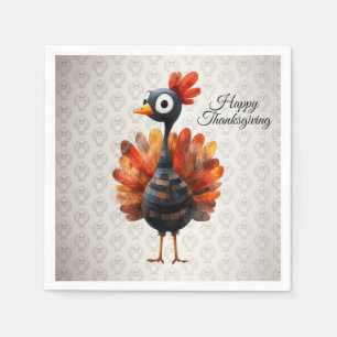 Happy Thanksgiving Cute Colorful Baby Turkey Napkins