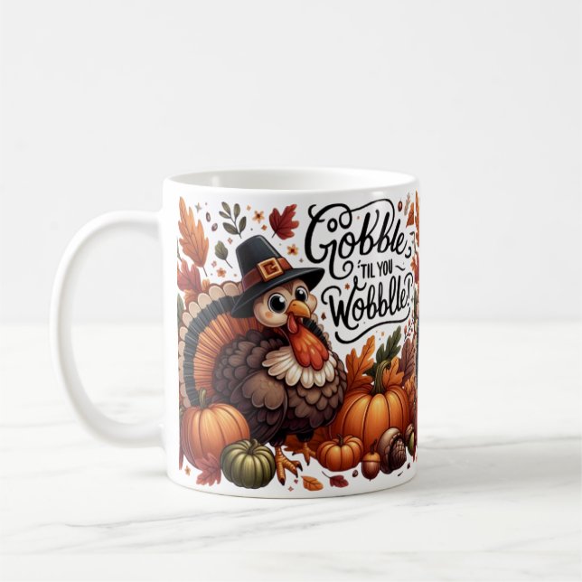 Happy thanksgiving cute design mug (Left)