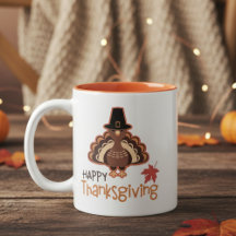 Happy Thanksgiving Cute Pilgrim Turkey
