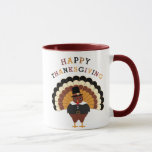 Happy Thanksgiving Cute Tom Turkey Coffee Mug at Zazzle