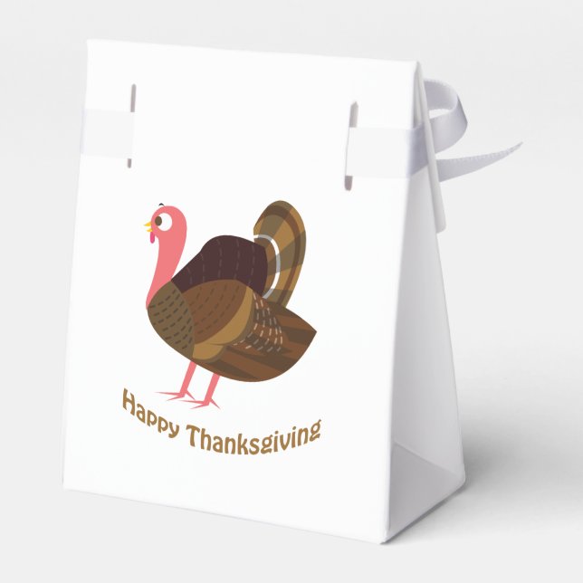 Happy Thanksgiving! Cute Turkey Favor Boxes (Back Side)