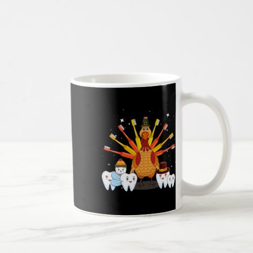 Happy Thanksgiving Cute Turkey Teeth Toothbrush De Coffee Mug