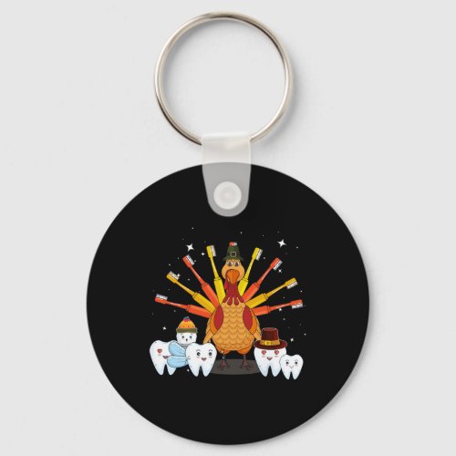 Happy Thanksgiving Cute Turkey Teeth Toothbrush De Keychain