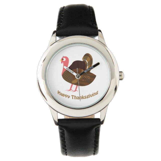 Happy Thanksgiving! Cute Turkey Watch (Front)