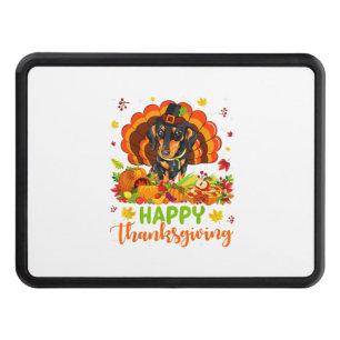 Happy Thanksgiving Dachshund Dog Turkey Dog Lover Hitch Cover